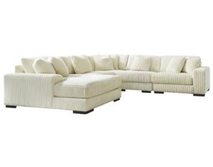 Ashley Lindyn Ivory 5-Piece Sectional with Left Chaise