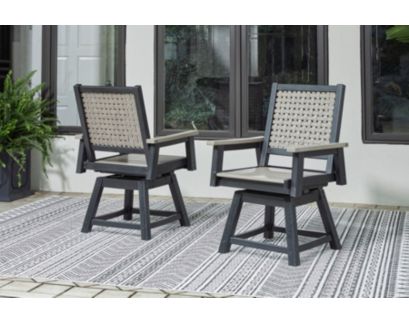 Ashley Mount Valley Swivel Arm Chairs (Set of 2)