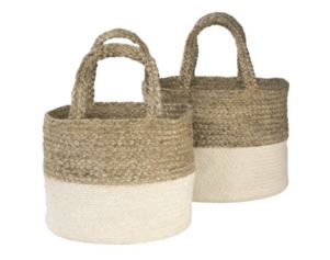 Ashley Natural & White Parrish Baskets (Set of 2)