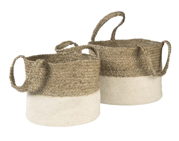 Ashley Natural & White Parrish Baskets (Set of 2) large image number 2
