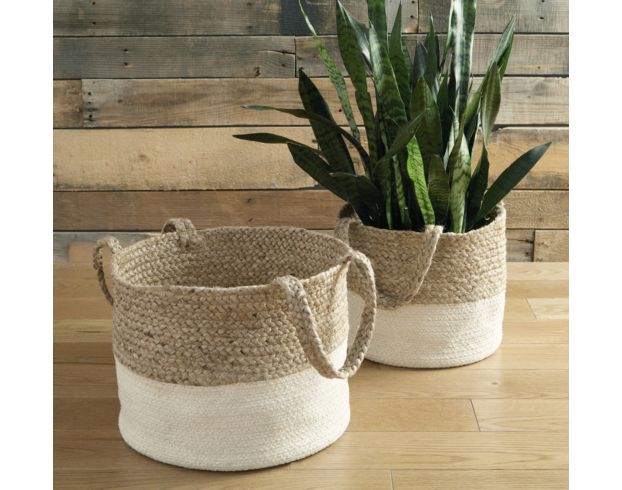 Ashley Natural & White Parrish Baskets (Set of 2) large image number 3