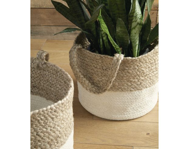 Ashley Natural & White Parrish Baskets (Set of 2) large image number 4