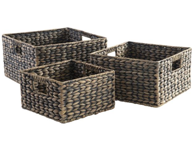 Ashley Antiqued Brown Elian Basket Package (Set of 3) large image number 1
