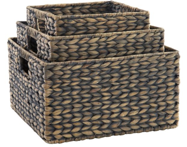 Ashley Antiqued Brown Elian Basket Package (Set of 3) large image number 2