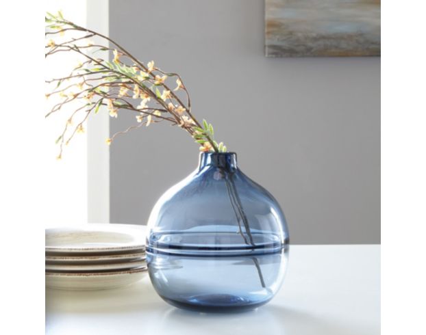 Ashley Lemmitt 8.5-Inch Blue Vase large image number 4
