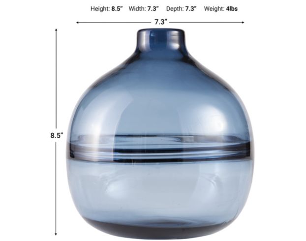 Ashley Lemmitt 8.5-Inch Blue Vase large image number 5