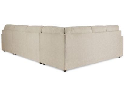 Ashley Edenfield Linen 3-Piece Sectional with Right Chaise