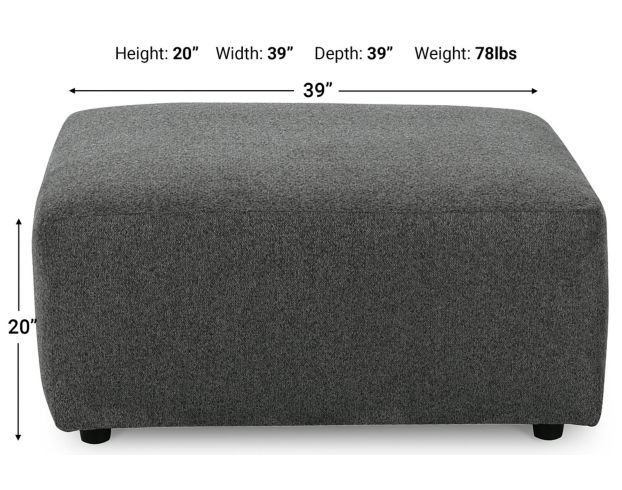 Ashley Edenfield Oversized Charcoal Ottoman large image number 8