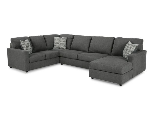 Ashley Edenfield Gray 3-Piece Sectional with Right Chaise large image number 1