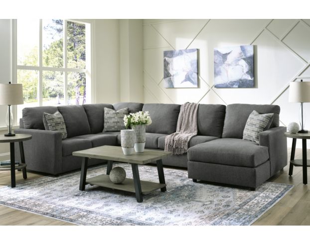 Ashley Edenfield Gray 3-Piece Sectional with Right Chaise large image number 5