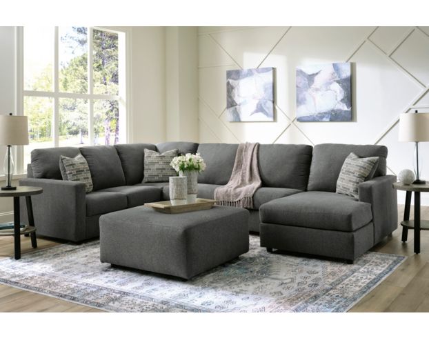 Ashley Edenfield Gray 3-Piece Sectional with Right Chaise