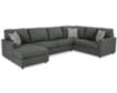 Ashley Edenfield Gray 3-Piece Sectional with Left Chaise small image number 1