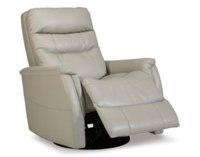 Ashley Riptyme Light Gray Swivel Glider Recliner