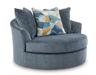 Ashley Maxon Place Navy Oversized Swivel Chair