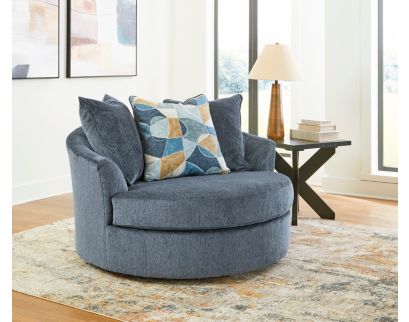 Ashley Maxon Place Navy Oversized Swivel Chair