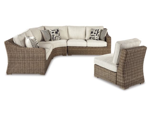 Ashley Beachcroft Sectional with Armless Chair large image number 1