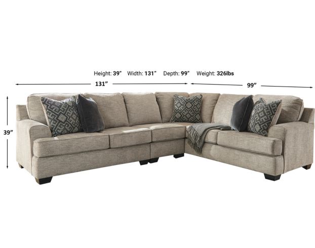 Ashley Bovarian 3-Piece Sectional with Right-Facing Sofa large image number 4