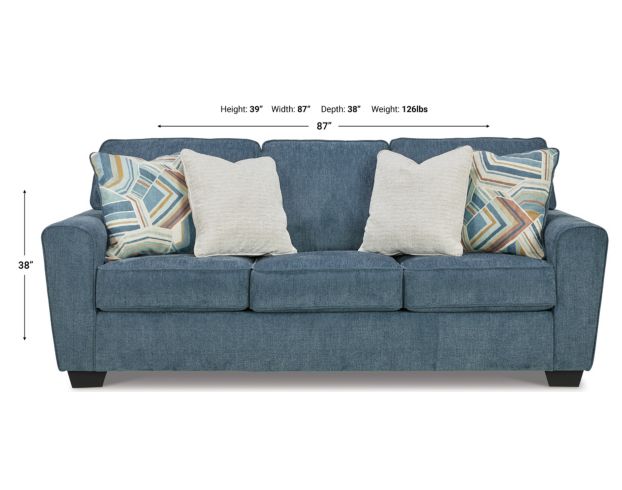 Ashley Cashton Blue Sofa large image number 10