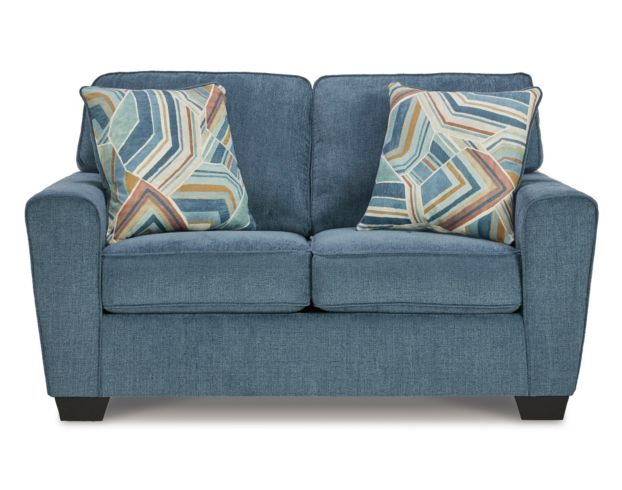 Ashley Cashton Blue Loveseat large image number 1