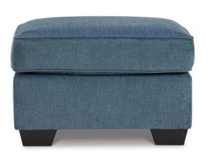 Ashley Cashton Blue Ottoman