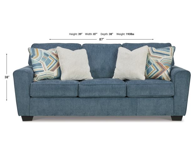 Ashley Cashton Blue Queen Sleeper Sofa large image number 6