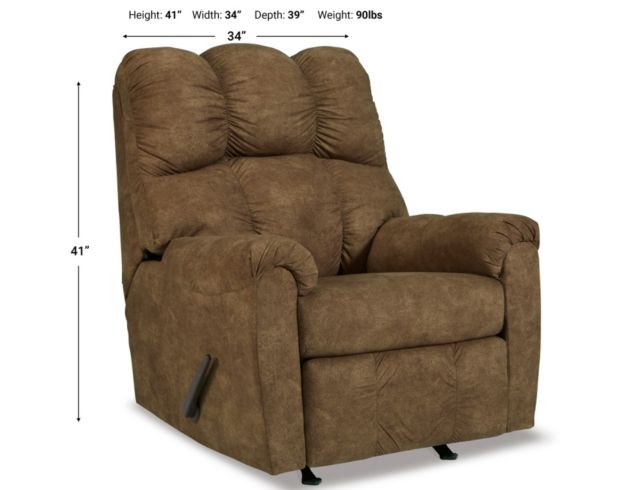 Ashley Potrol Brown Rocker Recliner large image number 7