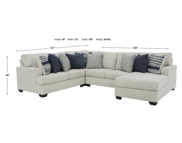 Ashley Lowder 4-Piece Sectional with Right-Facing Chaise large image number 7