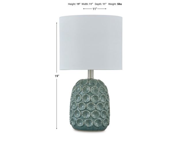 Ashley Moorbank Teal Table Lamp large image number 4