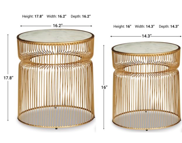 Ashley Vernway Accent Table Set large image number 4