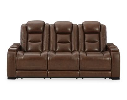 Ashley Man-Den Leather Power Reclining Sofa