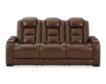 Ashley Man-Den Leather Power Reclining Sofa small image number 1