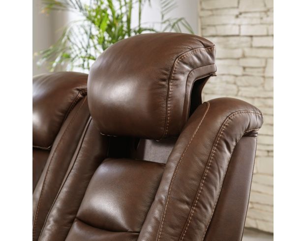 Ashley Man-Den Leather Power Reclining Sofa large image number 8