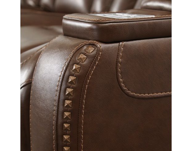 Ashley Man-Den Leather Power Reclining Sofa large image number 9