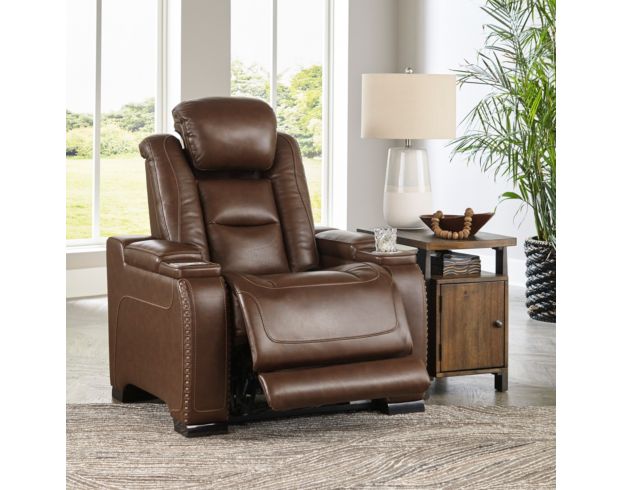 Ashley Man-Den Leather Power Recliner large image number 2