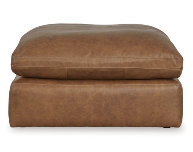 Oversized brown store leather ottoman