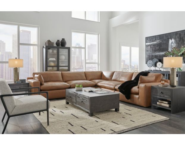 Ashley Emilia 5-Piece Leather Sectional large image number 19