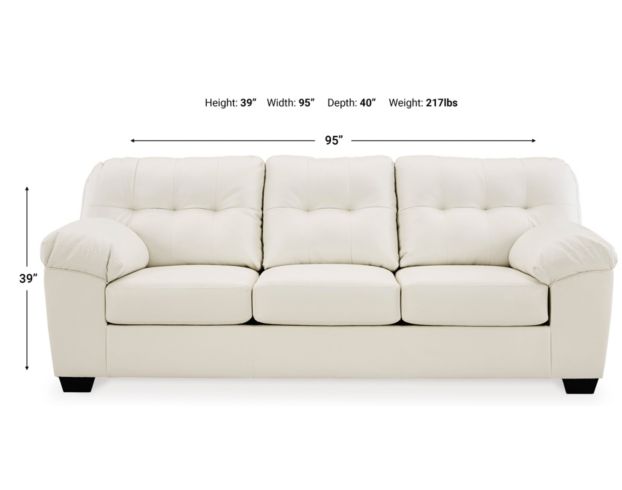 Ashley Donlen White Queen Sleeper Sofa large image number 6