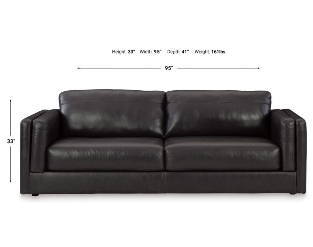 Ashley Amiata Leather Sofa large image number 8