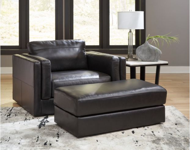 Ashley Amiata Leather Chair and a Half Homemakers