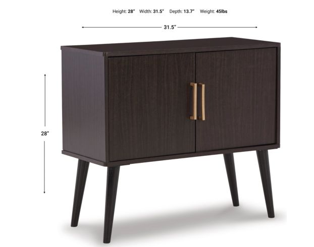 Ashley Orinfield Dark Brown Accent Cabinet large image number 8