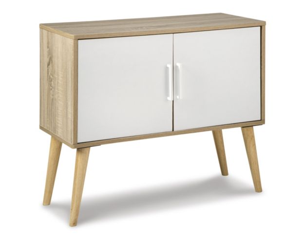 Ashley Orinfield Natural/White Accent Cabinet large image number 1