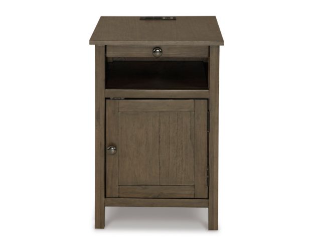 Ashley Treytown Gray/Brown Chairside Table large image number 1