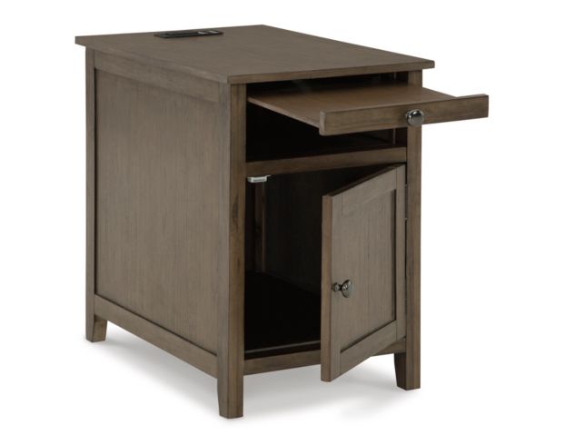Ashley Treytown Gray/Brown Chairside Table large image number 3