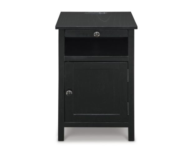 Ashley Treytown Black Chairside Table large image number 1