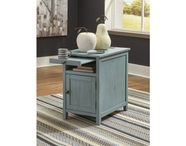 Ashley Treytown Teal Chairside Table large image number 7