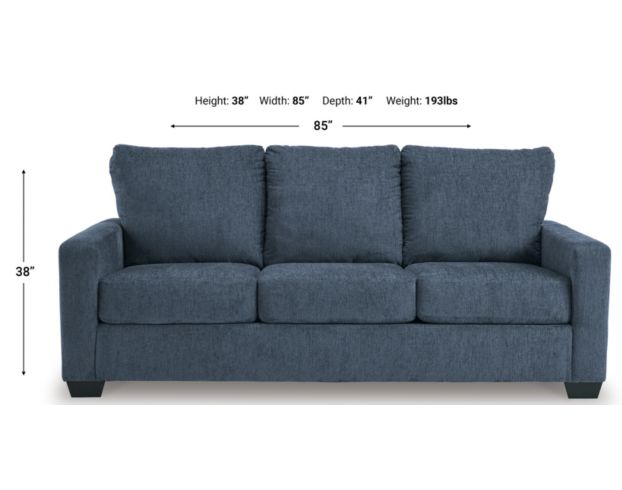 Ashley Rannis Navy Queen Sleeper Sofa large image number 9