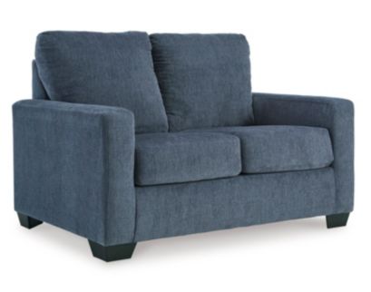 Ashley Rannis Navy Twin Sleeper Loveseat