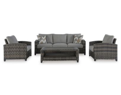 Ashley Oasis Court 4-Piece Outdoor Conversation Set