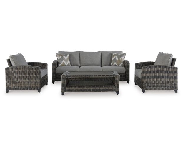 Ashley Oasis Court 4-Piece Outdoor Conversation Set large image number 1