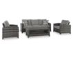 Ashley Oasis Court 4-Piece Outdoor Conversation Set small image number 2